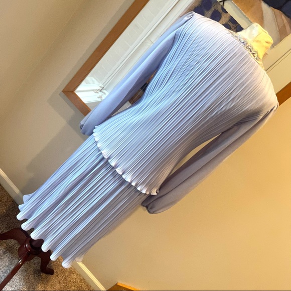 VTG DISCOVERY FASHIONS LTD 1970's Beaded Pleated Dress 8 - Picture 11 of 14